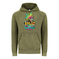 Vintage Olive tie dye pineapple, summer Vintage Hoodie - JahusDesignShop