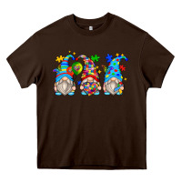 Chocolate Brown autism gnomes Heavy Core Tee - Zillion Design Studio