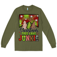 Army Green Christmas tree cake junkie Long Sleeve Tee - Jasminsmagicworld