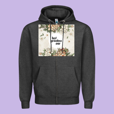 Best Garandma Ever Zipper Hoodie Designed By Maliassmallbusiness