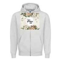 Dove Grey best garandma ever Zipper Hoodie - MaliasSmallBusiness