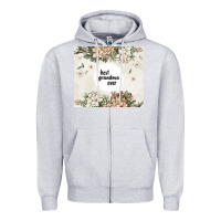 Heather Grey best garandma ever Zipper Hoodie - MaliasSmallBusiness