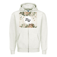 Oatmeal Heather best garandma ever Zipper Hoodie - MaliasSmallBusiness