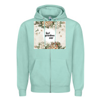 Seafoam best garandma ever Zipper Hoodie - MaliasSmallBusiness