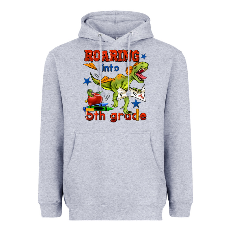 Roaring Into 5th Grade Heavyweight Hoodie by BundleAndBundleShop | Teevron