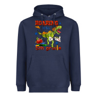 Navy roaring into 5th grade Heavyweight Hoodie - BundleAndBundleShop