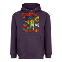 Plum roaring into 5th grade Heavyweight Hoodie - BundleAndBundleShop