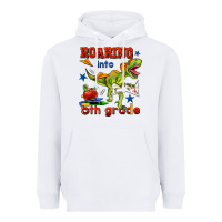 White roaring into 5th grade Heavyweight Hoodie - BundleAndBundleShop