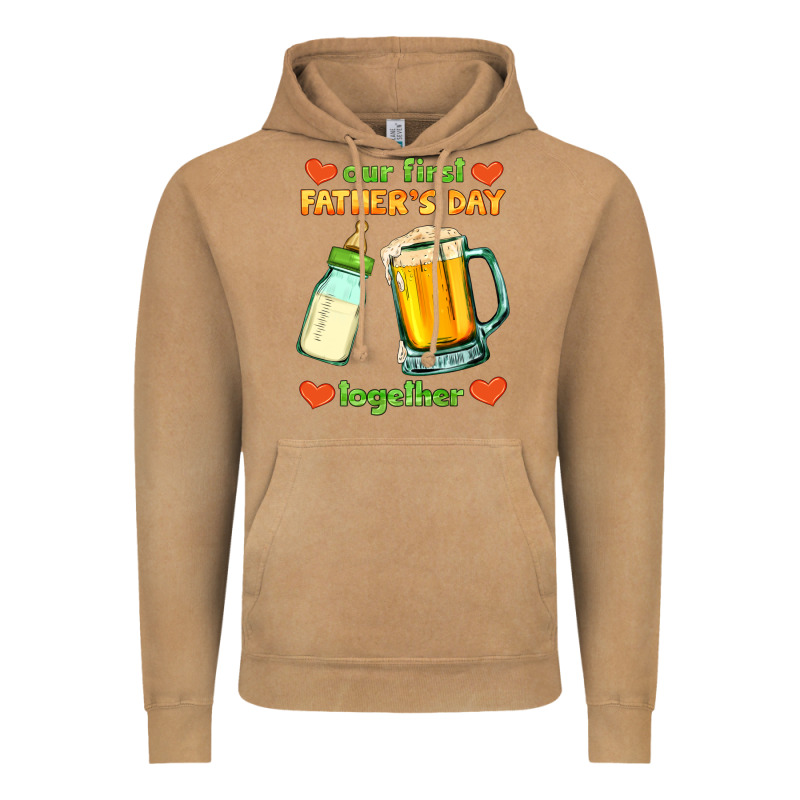 Our First Father's Day Together Vintage Hoodie by HRA Design Shop | Teevron