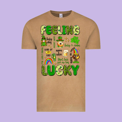 Feeling Lucky Vintage Tee Designed By Artiststas