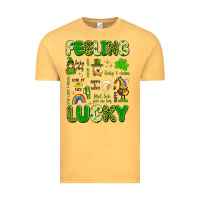 Vintage Mustard feeling lucky Vintage Tee - Artiststas