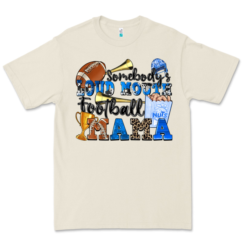 Somebody's Loud Mouth Football Mama Premium Tee by Zillion Design Studio | Teevron