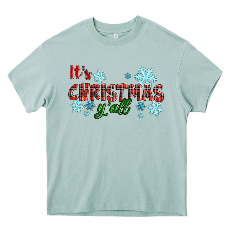 It's Christmas Y'all Season Winter Heavy Core Tee by RanaPortraitStore | Teevron