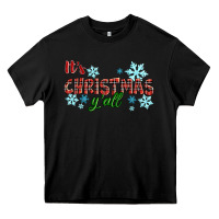 Black It's Christmas Y'all Season Winter Heavy Core Tee - RanaPortraitStore