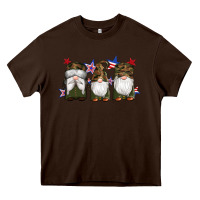Chocolate Brown military gnomes star Heavy Core Tee - Artiststas