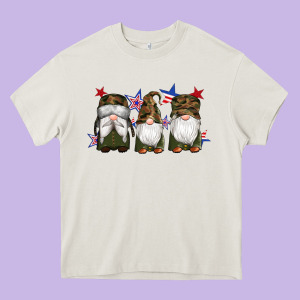 Military Gnomes Star Heavy Core Tee Designed By Artiststas
