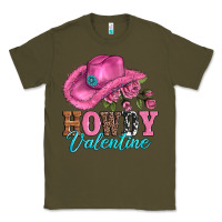 Army Green valentines day cowgirl hat and howdy Classic Tee - AdoDesignShop