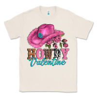 Natural valentines day cowgirl hat and howdy Classic Tee - AdoDesignShop