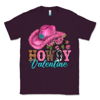 Plum valentines day cowgirl hat and howdy Classic Tee - AdoDesignShop