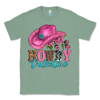 Sage valentines day cowgirl hat and howdy Classic Tee - AdoDesignShop