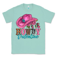 Seafoam valentines day cowgirl hat and howdy Classic Tee - AdoDesignShop