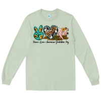 Matcha peace love yorkshire pig Long Sleeve Tee - LillyAllenDesigns