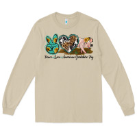 Mushroom peace love yorkshire pig Long Sleeve Tee - LillyAllenDesigns