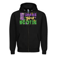 Black shake your bootie Zipper Hoodie - MaliasSmallBusiness