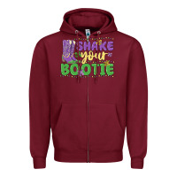 Burgundy shake your bootie Zipper Hoodie - MaliasSmallBusiness