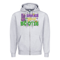 Heather Grey shake your bootie Zipper Hoodie - MaliasSmallBusiness