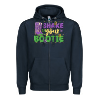 Navy shake your bootie Zipper Hoodie - MaliasSmallBusiness