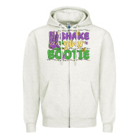 Oatmeal Heather shake your bootie Zipper Hoodie - MaliasSmallBusiness