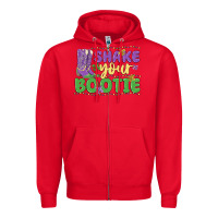 Red shake your bootie Zipper Hoodie - MaliasSmallBusiness