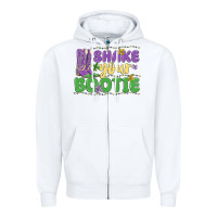 White shake your bootie Zipper Hoodie - MaliasSmallBusiness
