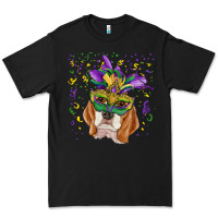 Black mardi gras  mask beagle Premium Tee - RanaPortraitStore