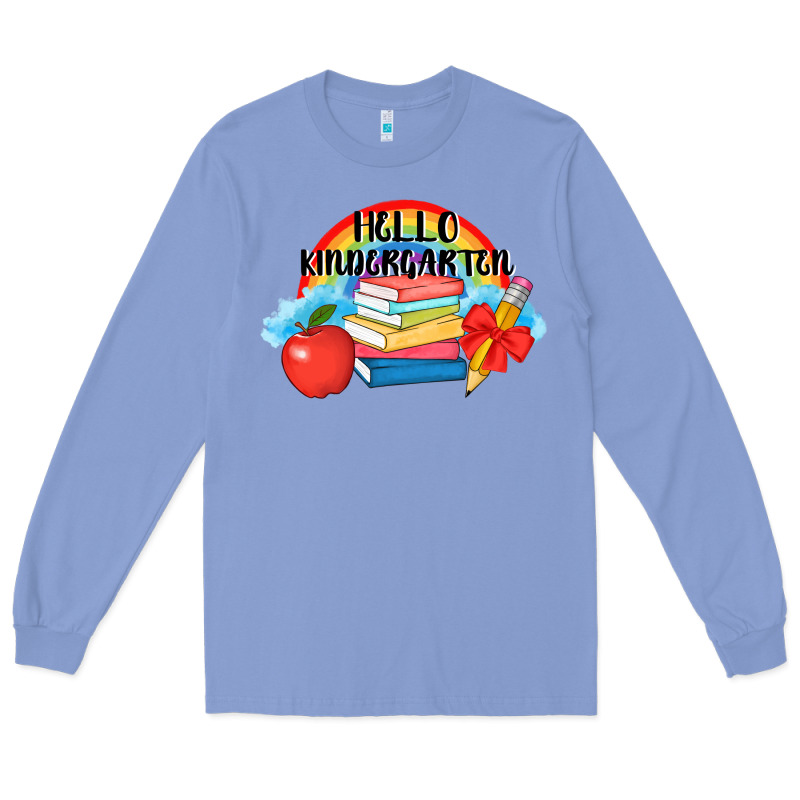 Back To School Hello Kindergarten 3200x2400 Long Sleeve Tee by AdoDesignShop | Teevron