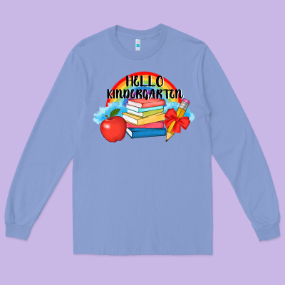 Back To School Hello Kindergarten 3200x2400 Long Sleeve Tee Designed By Adodesignshop