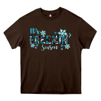 Chocolate Brown It's Freezin Season Winter Heavy Core Tee - RanaPortraitStore