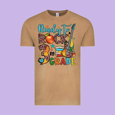 Ready To Rock 3rd Grade Vintage Tee Designed By Jahusdesignshop