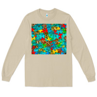 Mushroom autism awareness puzzle Long Sleeve Tee - BarkalooDesign