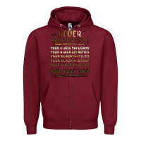 Burgundy never apologize Zipper Hoodie - MaliasSmallBusiness