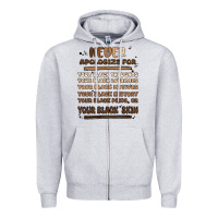 Heather Grey never apologize Zipper Hoodie - MaliasSmallBusiness