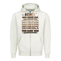 Oatmeal Heather never apologize Zipper Hoodie - MaliasSmallBusiness