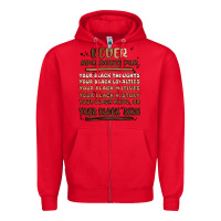 Red never apologize Zipper Hoodie - MaliasSmallBusiness