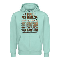 Seafoam never apologize Zipper Hoodie - MaliasSmallBusiness