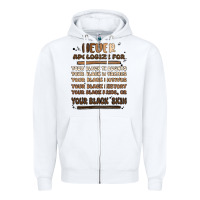 White never apologize Zipper Hoodie - MaliasSmallBusiness