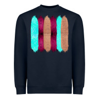 Colored Farm Life Purple Wood Jute Cyan Glitter Brush Strokes Heavyweight Sweatshirt | Teevron