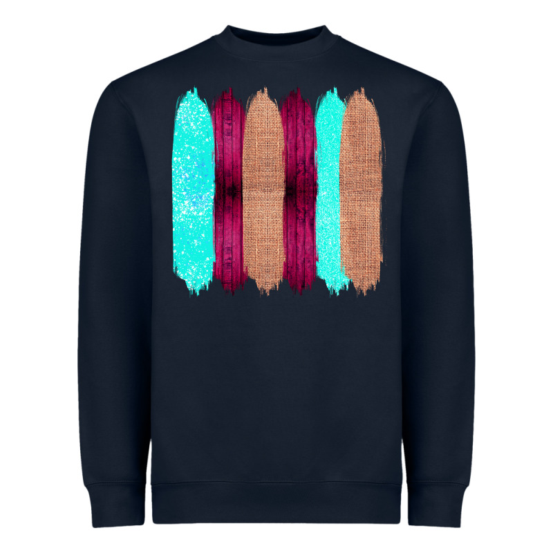 Colored Farm Life Purple Wood Jute Cyan Glitter Brush Strokes Heavyweight Sweatshirt by Bettercallsaul | Teevron