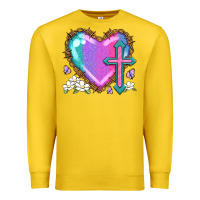 Lemon easter cross heart la Premium Sweatshirt - LillyAllenDesigns