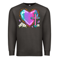Smoke easter cross heart la Premium Sweatshirt - LillyAllenDesigns